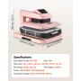 VEVOR Auto Heat Press Machine 15 x 15 inch T-Shirt Press Machine Pink, Auto Release and Adjustable Pressure, Digital Display, Rapid and Even Heating, for Sublimation, Vinyl, Heat Transfer Projects