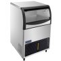 VEVOR 110V Commercial Ice Machine 220LBS/24H, Snow Flake Maker with 122LBS Ice Storage, Stainless Steel Construction, Quiet Operation, Auto Clean, Air Cooling, Professional Refrigeration Equipment