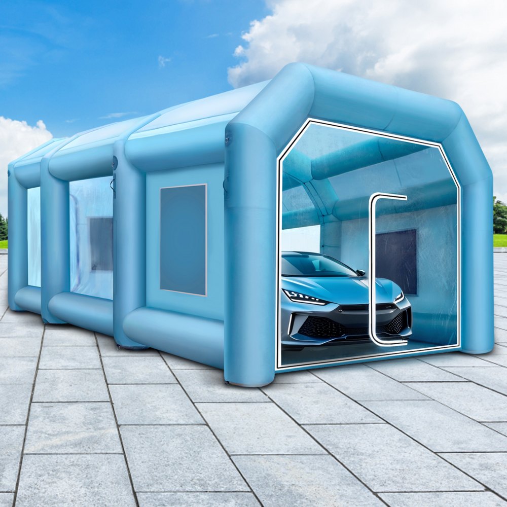 VEVOR 33x16.4x11.5Ft Inflatable Spray Booth Custom Tent 220V AC Car Paint Booth 350W Inflatable Car