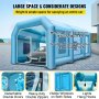 VEVOR Inflatable Paint Booth 39x16.4x13ft, Inflatable booth with 2 Blowers, Inflatable Spray Booth with Filter System, Portable Car Paint Booth for Car Parking Tent Workstation