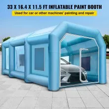 VEVOR Inflatable Paint Booth 39x16.4x13ft, Inflatable booth with 2 Blowers, Inflatable Spray Booth with Filter System, Portable Car Paint Booth for Car Parking Tent Workstation
