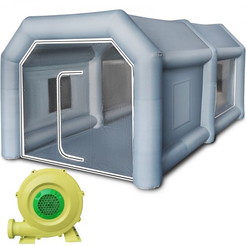 12x5x4m Inflatable Giant Spray Paint Booth Tent Camping Exhibition 2 Blowers