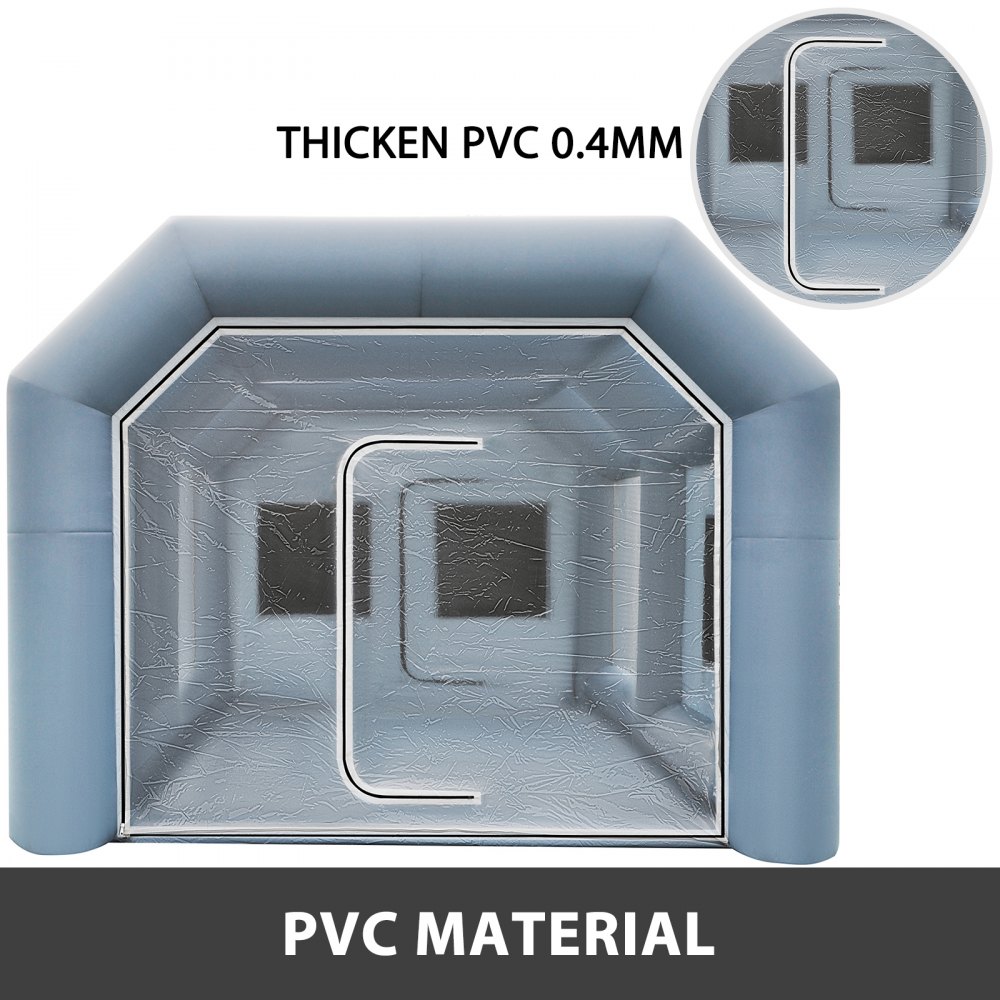 12x5x4m Inflatable Giant Spray Paint Booth Tent Camping Exhibition 2 Blowers