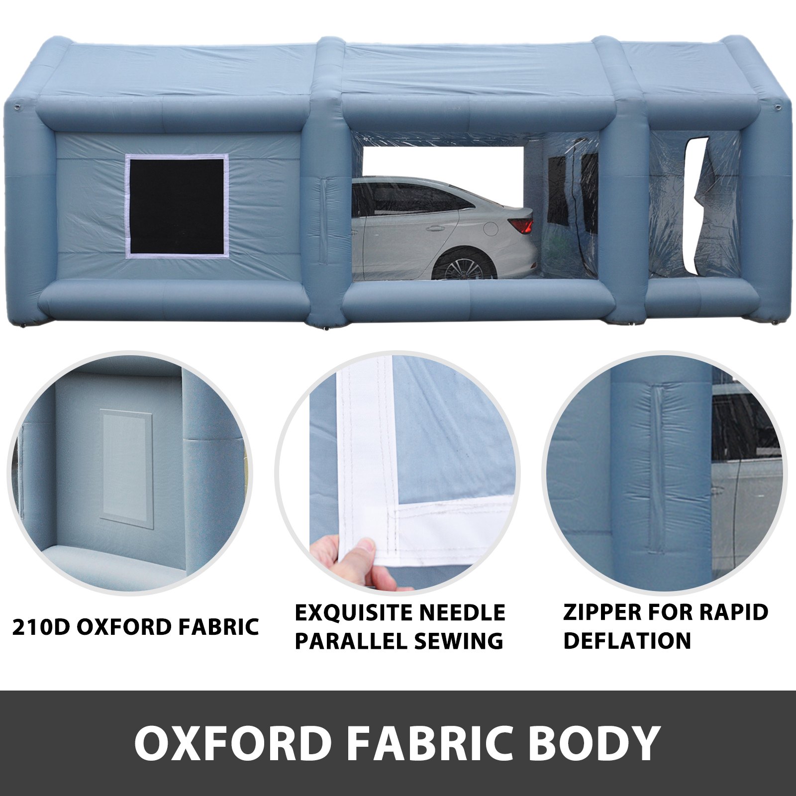 12x5x4m Inflatable Giant Spray Paint Booth Tent Camping Exhibition 2 Blowers