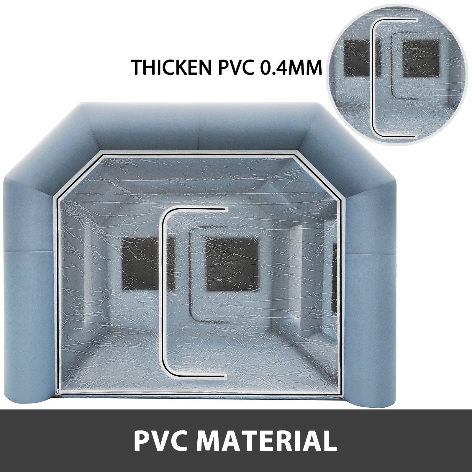 12x5x4m Inflatable Giant Spray Paint Booth Tent Camping Exhibition 2 Blowers
