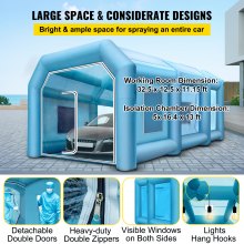 VEVOR 39.3x16.4x13.1Ft Inflatable Spray Booth Custom Tent Paint Booth Inflatable