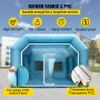 VEVOR Inflatable Tent 39.3x16.4x13.1Ft Inflatable Spray Booth Tent Inflatable Paint Booth Tent Car Paint Booth Giant Workstation 210D Oxford Fabric With 2 Blowers