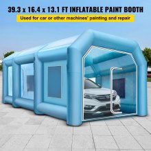 VEVOR Inflatable Tent 39.3x16.4x13.1Ft Inflatable Spray Booth Tent Inflatable Paint Booth Tent Car Paint Booth Giant Workstation 210D Oxford Fabric With 2 Blowers