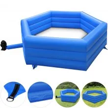 VEVOR 15 ft Gaga Ball Pit, Inflatable with Electric Air Pump, Gagaball Court Inflates in Under 3 Minutes, for Outdoor and Indoor School Family Activity
