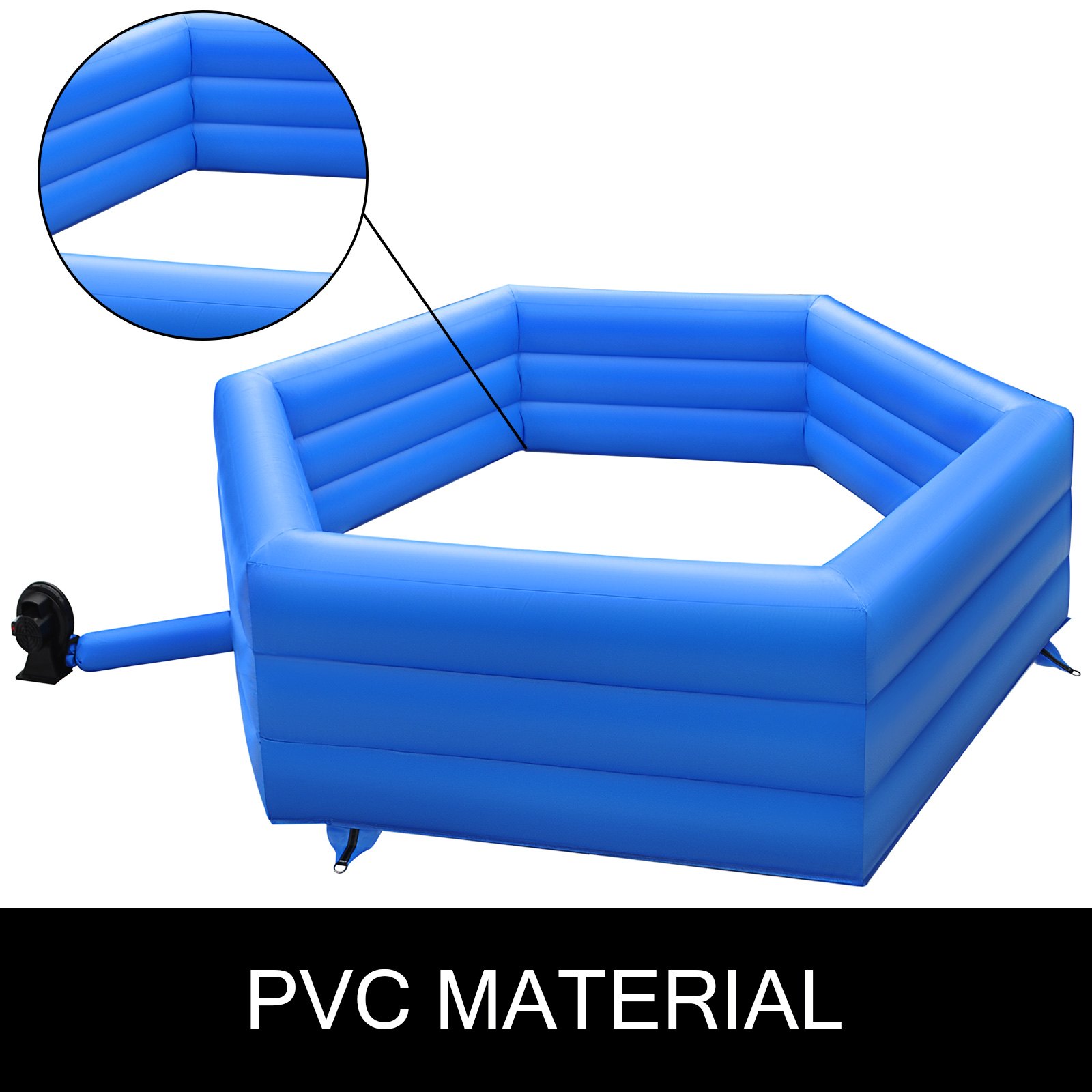 VEVOR 15 ft Gaga Ball Pit, Inflatable with Electric Air Pump, Gagaball Court Inflates in Under 3 Minutes, for Outdoor and Indoor School Family Activity