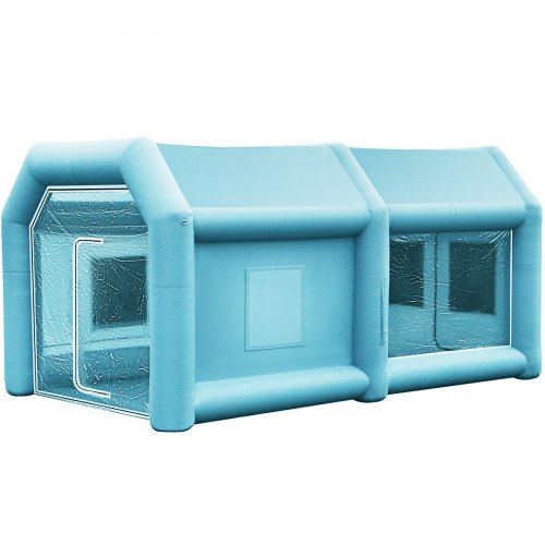 Inflatable Spray Booth Paint Tent Car Paint Flame Resistant 2 Blowers Capacious