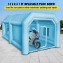 Inflatable Spray Booth Paint Tent Car Paint Flame Resistant 2 Blowers Capacious