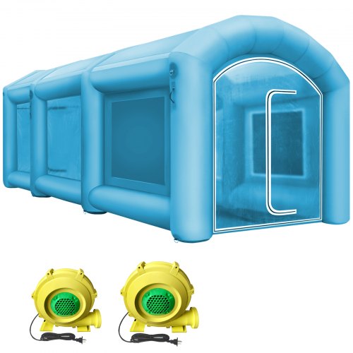 VEVOR Cabina de pintura inflable 20x10x8.2ft con 2 sopladores Cabina de pintura inflable con sistema de filtro Cabina de pintura portátil para estacionamiento de automóviles Estación de trabajo