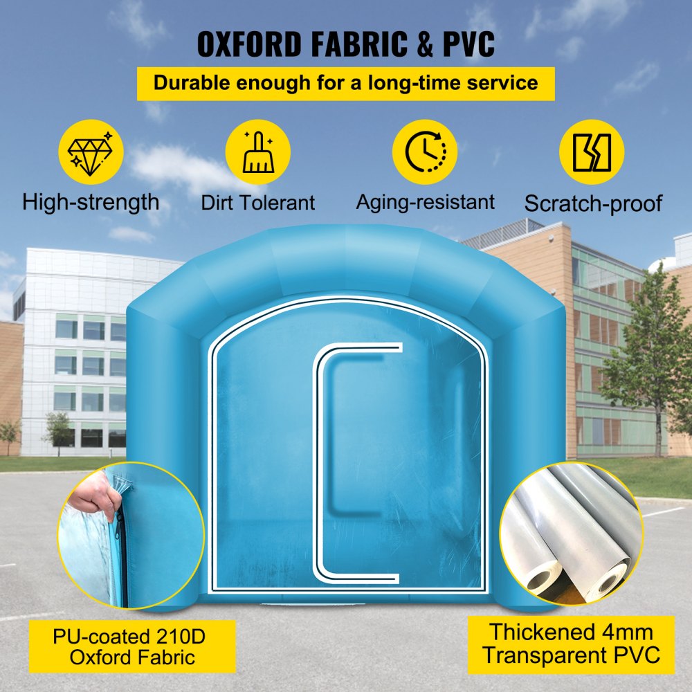 VEVOR Cabina de pintura inflable 20x10x8.2ft con 2 sopladores Cabina de pintura inflable con sistema de filtro Cabina de pintura portátil para estacionamiento de automóviles Estación de trabajo