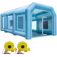 VEVOR Portable Inflatable Paint Booth, 8 x 4 x 3 m Inflatable Spray Booth, Car Paint Tent Air Filter System & 2 Blowers, Upgraded Blow Up Spray Booth Tent, Auto Paint Workstation Motorcycle Garage