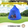VEVOR Hanging Tree Tent, Max. 440lbs Capacity Tree Tent Swing, Hangout Hugglepod with LED Rainbow Decoration Lights Inflatable Cushion, Ceiling Hammock Tent Suit for Kids & Adult Indoor Outdoor, Blue