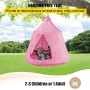 VEVOR Hanging Tree Tent, Max. 440lbs Capacity Tree Tent Swing, Hangout Hugglepod with LED Rainbow Decoration Lights Inflatable Cushion, Ceiling Hammock Tent Suit for Kids & Adult Indoor Outdoor Pink