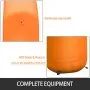 VEVOR Inflatable Arch Orange 20ft, Hexagon Inflatable Arch Built in 100W Blower, Inflatable Archway for Race Outdoor Advertising Commerce