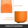VEVOR Inflatable Arch Orange 20ft, Hexagon Inflatable Arch Built in 100W Blower, Inflatable Archway for Race Outdoor Advertising Commerce
