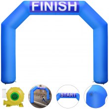 VEVOR Inflatable Arch, 15ft Hexagon Inflatable Arch, with Blower Inflatable Archway for Race Outdoor Advertising Commerce, Blue