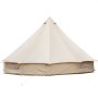 VEVOR glamping bell tent in beige with multiple windows and guy lines.