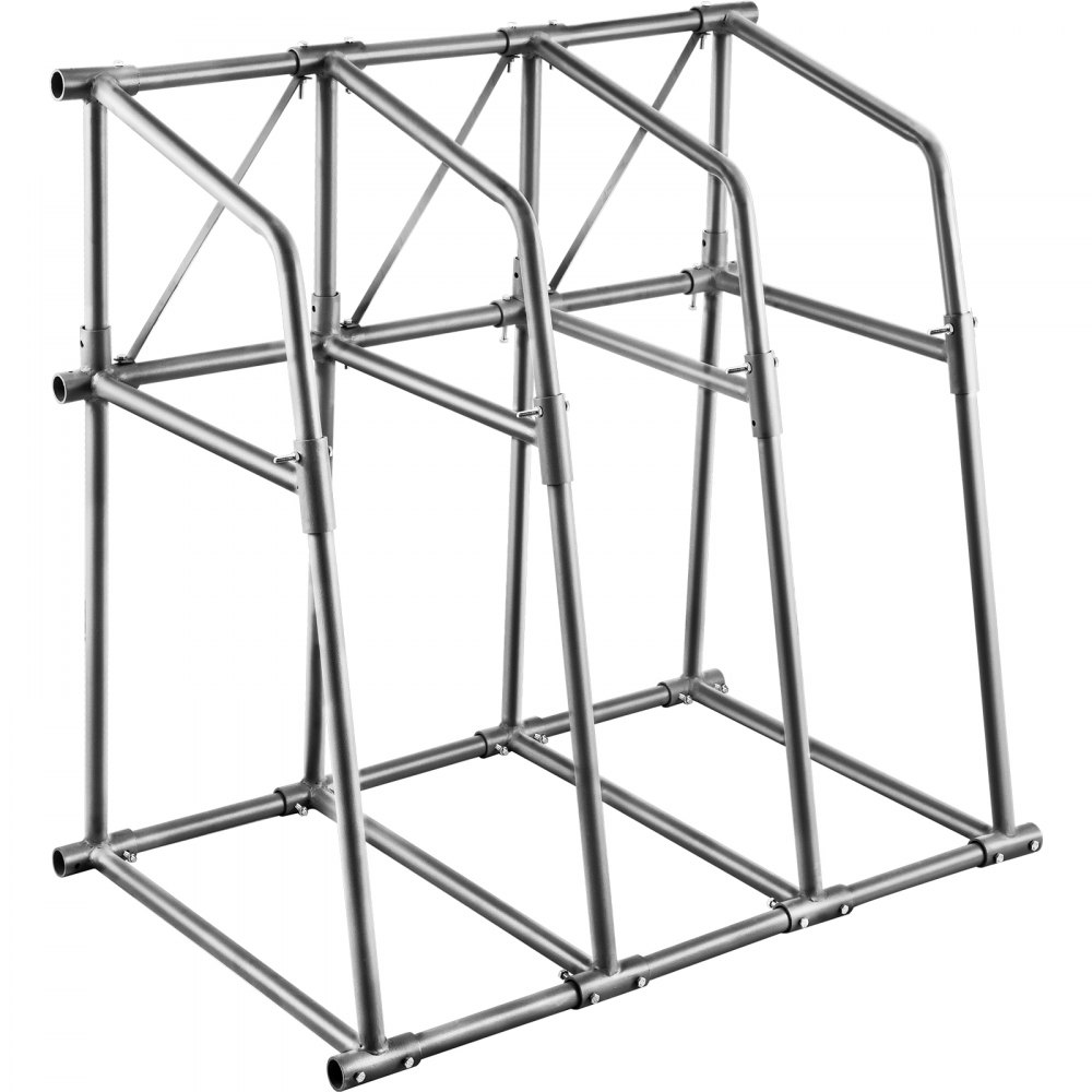 VEVOR Vertical Bar Rack, 36"W x 24"D x 60"H Vertical Material Bar Rack, 3 Rays Vertical Bar Storage Rack, 400 LBS Capacity Vertical Pipe Storage Rack, for Storing Lumbers, Pipes, Other Long Material