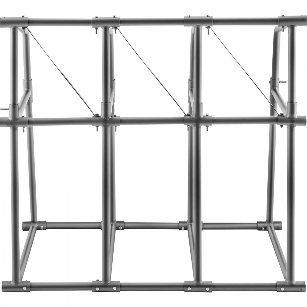 VEVOR Vertical Bar Rack, 36"W x 24"D x 60"H Vertical Material Bar Rack, 3 Rays Vertical Bar Storage Rack, 400 LBS Capacity Vertical Pipe Storage Rack, for Storing Lumbers, Pipes, Other Long Material