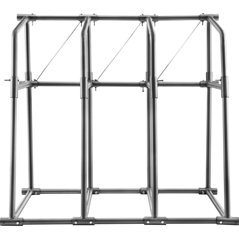 VEVOR Vertical Bar Rack, 36"W x 24"D x 60"H Vertical Material Bar Rack, 3 Rays Vertical Bar Storage Rack, 400 LBS Capacity Vertical Pipe Storage Rack, for Storing Lumbers, Pipes, Other Long Material