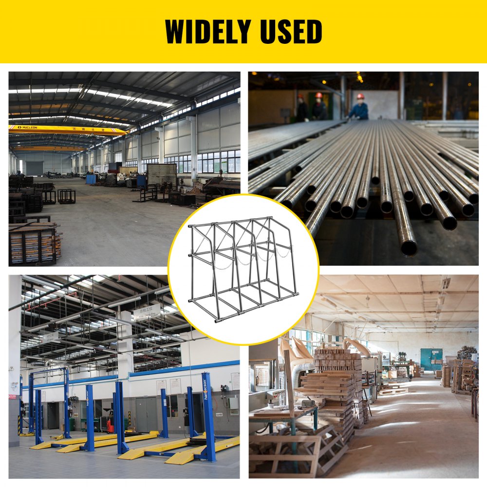 VEVOR Vertical Bar Rack, 48"W x 24"D x 60"H Vertical Material Bar Rack, 4 Rays Vertical Bar Storage Rack, 530 LBS Capacidad Vertical Pipe Storage Rack, para almacenar maderas, tuberías, otros materiales largos