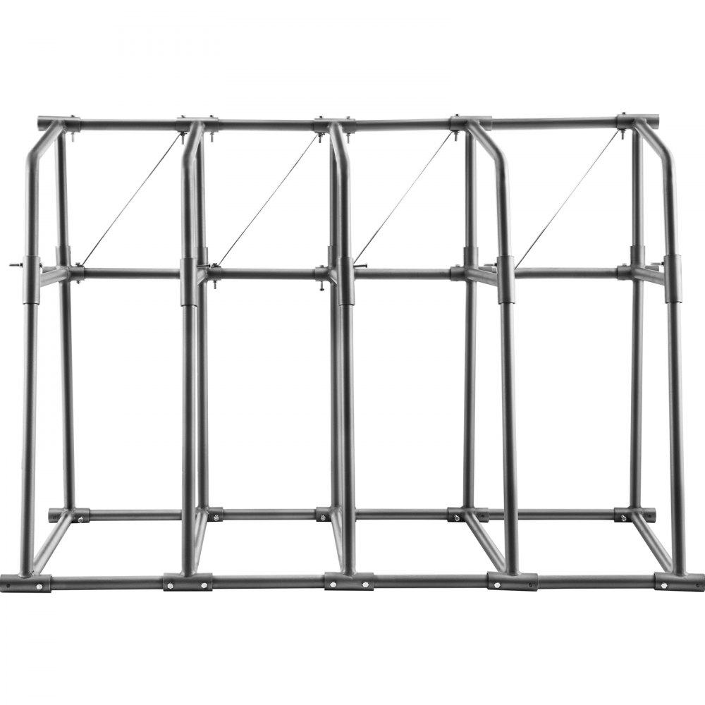 VEVOR Vertical Bar Rack, 48"W x 24"D x 60"H Vertical Material Bar Rack, 4 Rays Vertical Bar Storage Rack, 530 LBS Capacidad Vertical Pipe Storage Rack, para almacenar maderas, tuberías, otros materiales largos