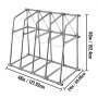 VEVOR Vertical Bar Rack, 48"W x 24"D x 60"H Vertical Material Bar Rack, 4 Rays Vertical Bar Storage Rack, 530 LBS Capacity Vertical Pipe Storage Rack, for Storing Lumbers, Pipes, Other Long Material