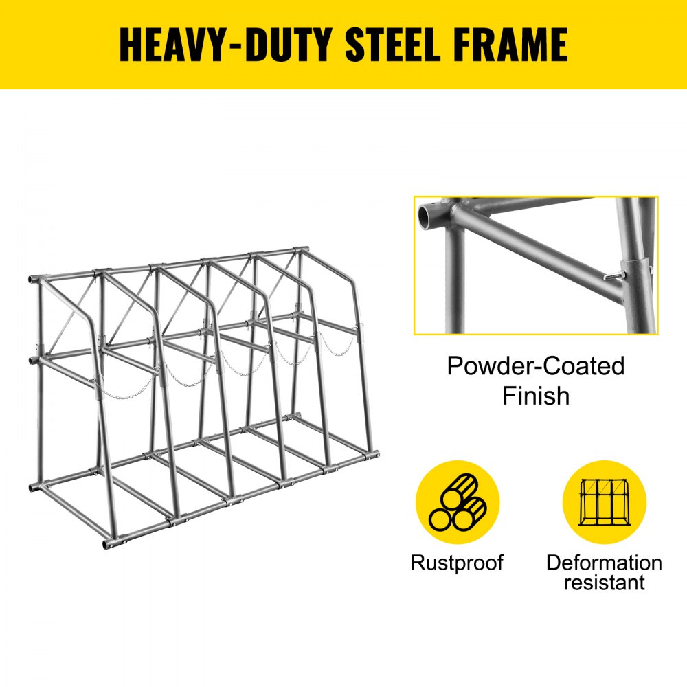 VEVOR Vertical Bar Rack, 60"W x 24"D x 60"H Vertical Material Bar Rack, 5 Rays Vertical Bar Storage Rack, 660 LBS Capacity Vertical Pipe Storage Rack, for Storing Lumbers, Pipes, Other Long Material
