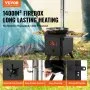 VEVOR Wood Stove, 218.4 cm, Alloy Steel Camping Tent Stove, Portable Wood Burning Stove with Chimney Pipes & Gloves, 22941.9 cm³ Firebox Hot Tent Stove for Outdoor Cooking and Heating with 8 Pipes