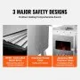 VEVOR Wood Stove, 218.44 cm, Stainless Steel Camping Tent Stove, Portable Wood Burning Stove with Chimney Pipes & Gloves, 49161.3 cm³ Firebox Hot Tent Stove for Outdoor Cooking and Heating with 8 Pipes