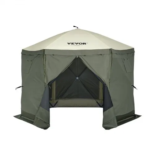 VOUNOT 3x3m Heavy Duty Gazebo met 4 Zijden, Pop Up Gazebo Volledig Waterdichte Party Tent met Roller Bag en Been Gewichten, blauw