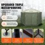 VEVOR Pop Up Gazebo Tent, Pop-Up Screen Tent 6 Sided Canopy Sun Shelter with 6 Removable Privacy Wind Cloths & Mesh Windows, 10x10FT Quick Set Screen Tent with Mosquito Netting, Army Green