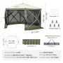 VEVOR Pop Up Gazebo Tent, Pop-Up Screen Tent 6 Sided Canopy Sun Shelter with 6 Removable Privacy Wind Cloths & Mesh Windows, 12x12FT Quick Set Screen Tent with Mosquito Netting, Army Green