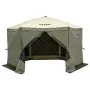 VEVOR Pop Up Gazebo Tent, Pop-Up Screen Tent 6 Sided Canopy Sun Shelter with 6 Removable Privacy Wind Cloths & Mesh Windows, 3.66x3.66x2.4m Quick Set Screen Tent with Mosquito Netting, Army Green