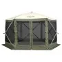 VEVOR Pop Up Gazebo Tent, Pop-Up Screen Tent 6 Sided Canopy Sun Shelter with 6 Removable Privacy Wind Cloths & Mesh Windows, 3.66x3.66x2.4m Quick Set Screen Tent with Mosquito Netting, Army Green