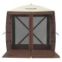 VEVOR Pop Up Gazebo Tent, Pop-Up Screen Tent 4 Sided Canopy Sun Shelter with 4 Removable Privacy Wind Cloths & Mesh Windows, 1.83x1.83x2.1m Quick Set Screen Tent with Mosquito Netting, Brown