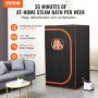 VEVOR Portable Steam Sauna Tent Full Size, 1000W Personal Sauna Blanket Kit for Home Spa, Detoxify & Soothing Heated Body Therapy, Time & Temperature Remote Control With Floor  Mat