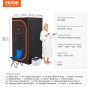 VEVOR Portable Steam Sauna Tent Full Size, 1600W Personal Sauna Blanket Kit for Home Spa, Detoxify & Soothing Heated Body Therapy, Time & Temperature Remote Control With Chair & Floor Mat, Black