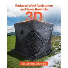 VEVOR Outdoor Sauna Tent Pro, Portable Steam & Dry Sauna for 4 Persons, Heavy-Duty Oxford Cloth & Carbon Steel, Easy Setup for Camping, Backyard, or Home Gym,Easy Setup(Black)