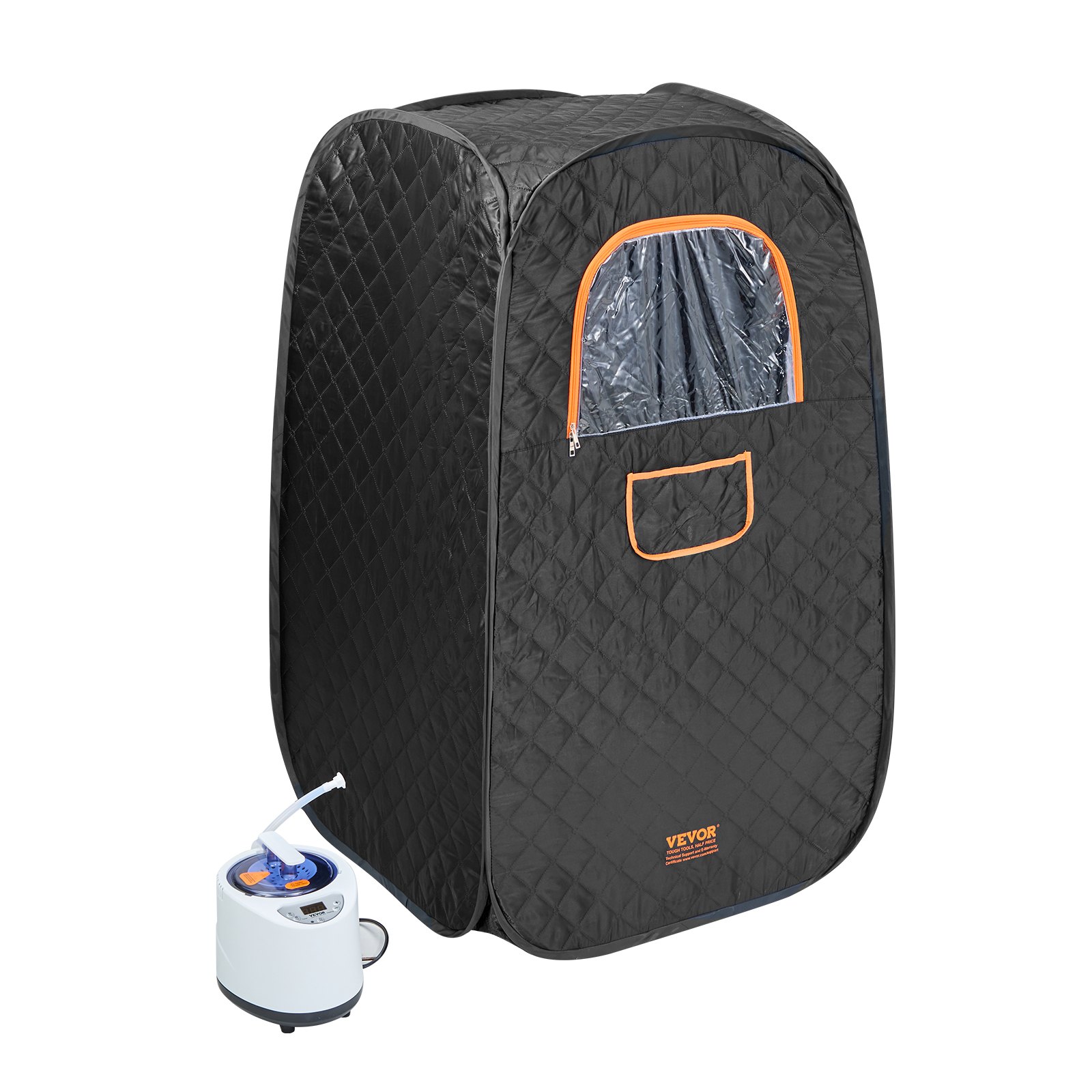 VEVOR Compact Portable Steam Sauna Tent, 1200 Watt Sauna Blanket with Chair & Storage Bag, Home Therapeutic Sauna Tent for Detox Relaxation, Time & Temperature Remote Control Personal Sauna for Home