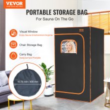 VEVOR Portable Steam Sauna Tent Full Size 1000W Personal Sauna Blanket W/ Chair, 880 x 880 x 1600 mm