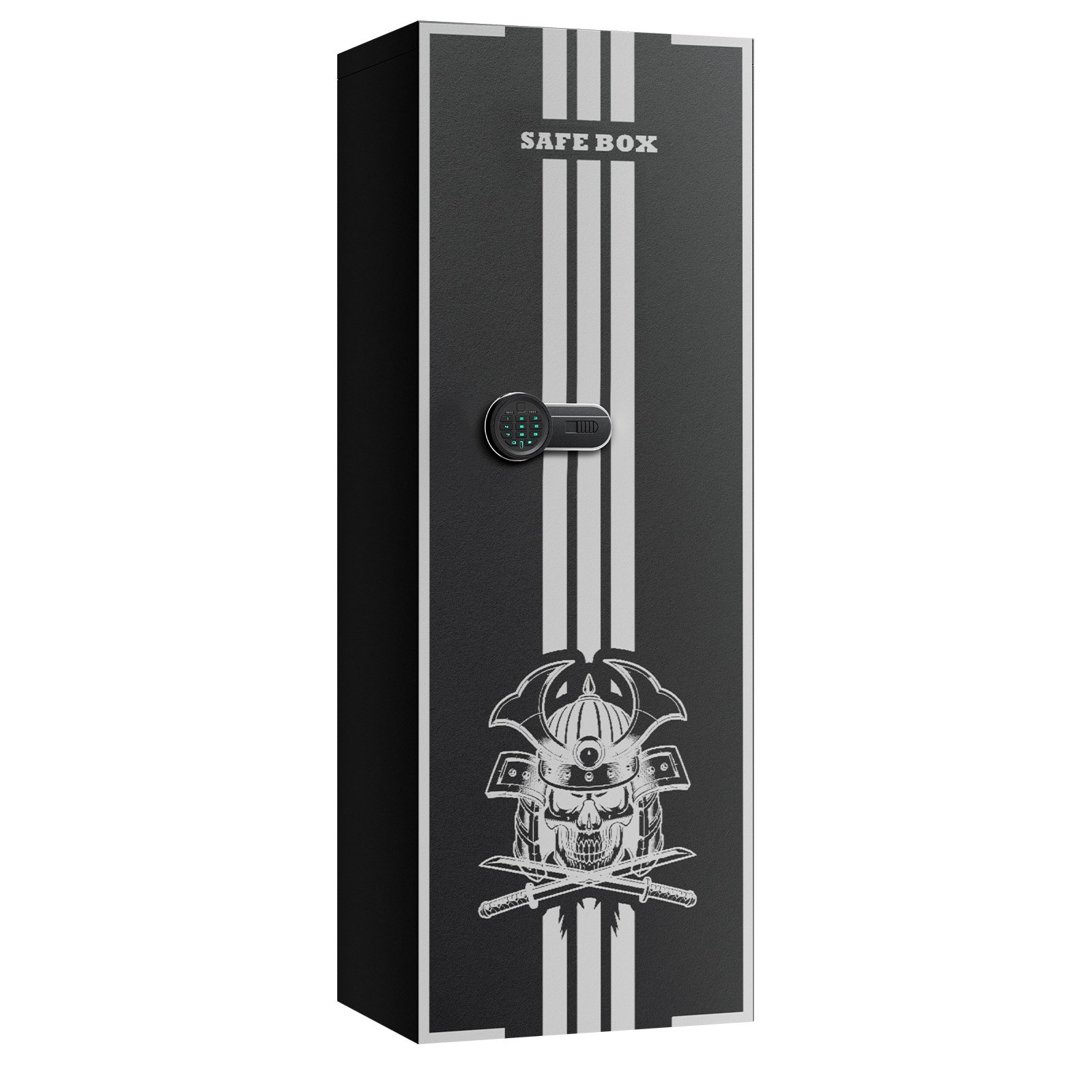 VEVOR 4 Gun Safe, Long Gun Cabinet for Rifles and Pistols, Quick Access Rifle Safe with 3 Ammo Slots and 2 Adjustable Racks, Large Digital Cabinet with Key and Password Lock