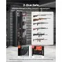 VEVOR Gun Safe, Heavy Duty Cold-Rolled Steel Fireproof Rifle Cabinet with Digital Keypad & Key, Large Long Gun Cabinet with Magazine and LED Lighting, Adjustable Racks for Rifles, Pistols, Shotgun