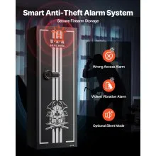 VEVOR 4 Gun Safe Long Gun Cabinet for Rifles & Pistols with Key & Password Lock