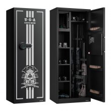 VEVOR 4 Gun Safe Long Gun Cabinet for Rifles & Pistols with Key & Password Lock