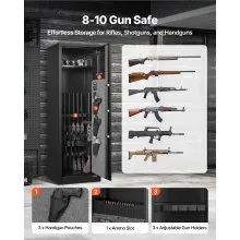 Caja fuerte VEVOR para 8-10 armas largas, para rifles y pistolas, con huella dactilar y contraseña